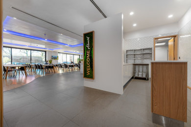 Design ideas for a modern kitchen in Surrey.