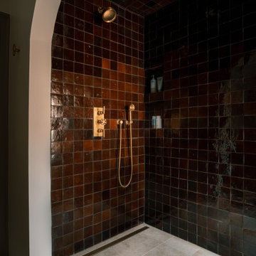 Classic Meets Modern: Elegant Bathroom in Dark Textures in Washington, D.C
