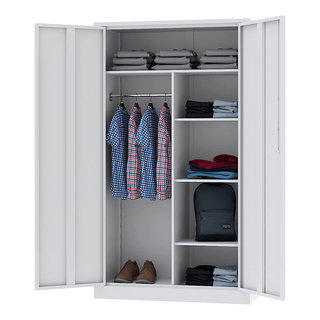 Scranton & Co Contemporary Engineered Wood Storage Cabinet in White