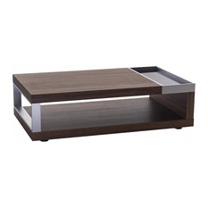 Faro Contemporary Walnut and Aluminium Coffee Table