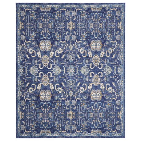 Nourison Grafix 7' x 10' Navy Vintage Indoor Area Rug