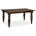 Artefama Furniture - Artefama Flora 63" Dining Table, Cinnamon - This dining table features 4-inch turning legs, it is made of solid pine wood and is painted in a cinnamon color. The rustic finishing enhances the grain patterns of the wood and features subtle distressed grooves for added interest. The rectangle dining table is available in three lengths to suit your home's specific needs.