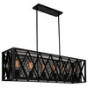 Tapedia 6 Light Up Chandelier With Black Finish
