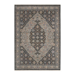 Nourison - Nourison Starry Nights 9'10" x 12'6" Grey/Blue Vintage Indoor Area Rug - Area Rugs