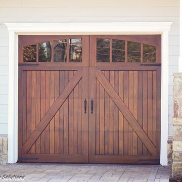Wood Garage Doors - Mahogany Carriage Doors