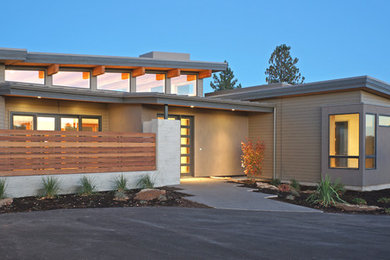 Example of a minimalist exterior home design in Austin