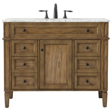 Elegant Decor VF12542DW 42" Single Bathroom Vanity, Driftwood