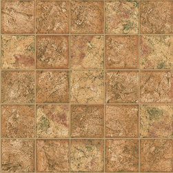 The Wallpaper Company Brown Earth Tone Ceramic Tile Wallpaper - Wallpaper