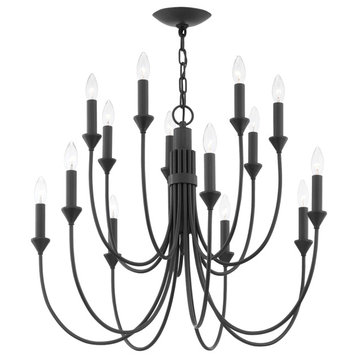 Cate 14 Light Chandelier Forged Iron Frame