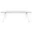 Large A-Lowha Long Board Table, White, White Frame
