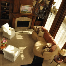 stone fireplace