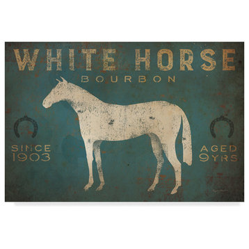 Ryan Fowler 'White Horse No Kentucky Crop' Canvas Art