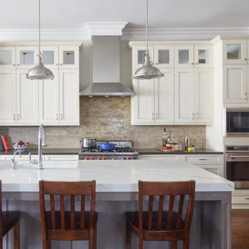 Kitchen with White Shaker Cabinets
