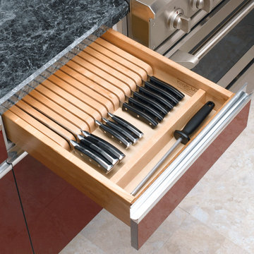 Knife block drawer insert-great place to keep knives out of reach of children