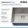 Pax Zero-Radius 22 1/2" Undermount Stainless Steel 1-Bowl 16 Gauge Kitchen Sink