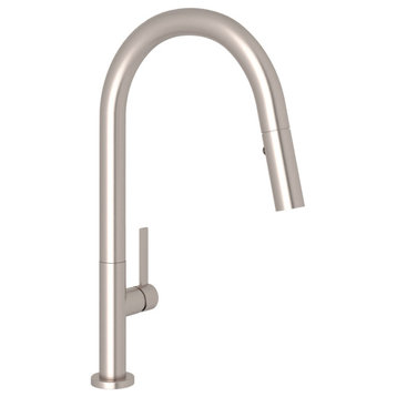 Rohl R7581LM-2 Lux 1.8 GPM 1 Hole Pull Down Kitchen Faucet - Stainless Steel