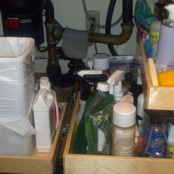 Kitchen Pull Out Shelves and Pull Out Trash Bin - Kitchen Drawer Organizers