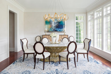 Inspiration for a transitional dining room remodel in St Louis