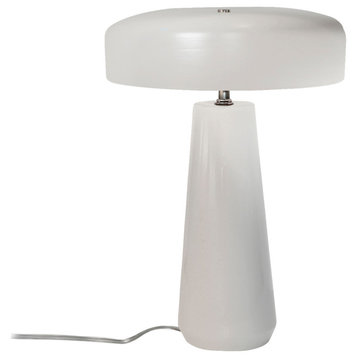 Spire Table Lamp, Matte White/Champagne Gold