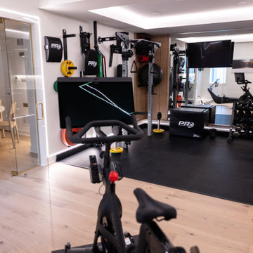 Luxury Basement Remodel with Custom Bar, Wine Display & Wellness Retreat