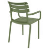 Paris Resin Outdoor Arm Chair Olive Green
