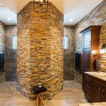 Stone Bathroom Tile Layout