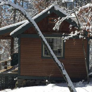Mittelgroßes Shabby-Chic-Style Haus in Baltimore
