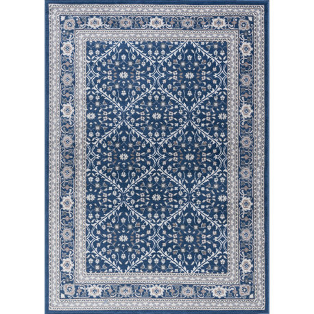 Beauregard Traditional Oriental Navy Rectangle Area Rug, 9'x12.6'