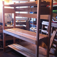 Potting bench -shelves