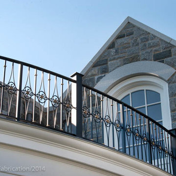 Curved Bronze Balcony Railing