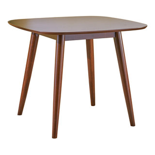 Clayton 36 Round Drop Leaf Table Walnut Winsome