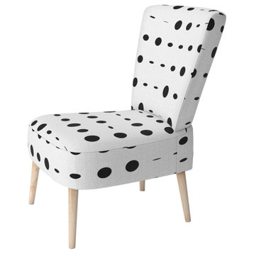 Black Circle Dots Chair, Side Chair