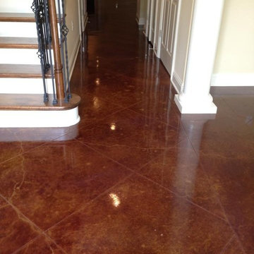 Interior acid stained flooring