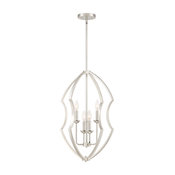 Stately Chandelier, Brushed Nickel