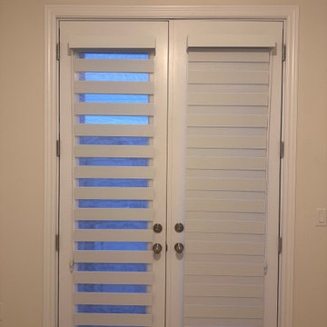 March 2026 Chrome White & Iris White Zebra Blinds