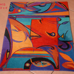 Custom hand knotted rug designs - Rugs