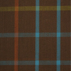 Bondi Blue Hudson Yarn Dyed Small Plaid Blackout Design Fabric - Upholstery Fabric