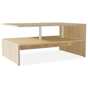 vidaXL Coffee Table End Table with Storage Side Table Engineered Wood Oak