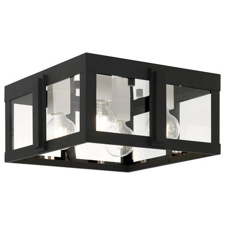 Livex Lighting 27723 Lexington 4 Light 16"W Outdoor Flush Mount - Black