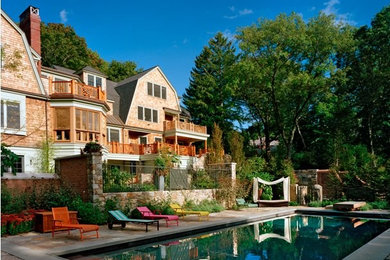Example of a classic exterior home design in Boston
