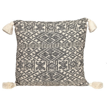 Parkland Collection Toby Transitional Cream Throw Pillow