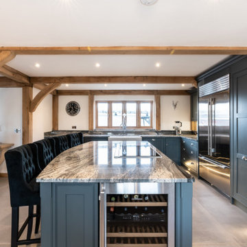 Grey Luxury Bespoke Kitchen in New Build Property in Henham, Bishop's Stortford