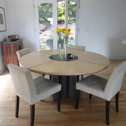 Modern Dining Room Table with Lazy Susan - Dining Tables