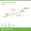 Dia 24 Inch Towel Bar with Mounting Hardware, Satin Nickel