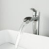 VIGO Amada Vessel Bathroom Faucet, Brushed Nickel, Chrome
