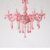 Nordic LED Pink Crystal Luxury Pendant Lamp, 10 Lights