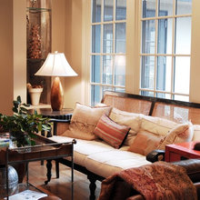 Caned back sofas