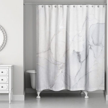 Inky Marble 71x74 Shower Curtain
