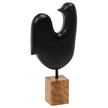 Eyas Albasia and Jempinis Tropical Wood Hand Carved Bird Figure