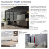 Transolid Titan Shower Wall Kit, Savanna Grey (Glossy), 60-in X 48-in X 96-in